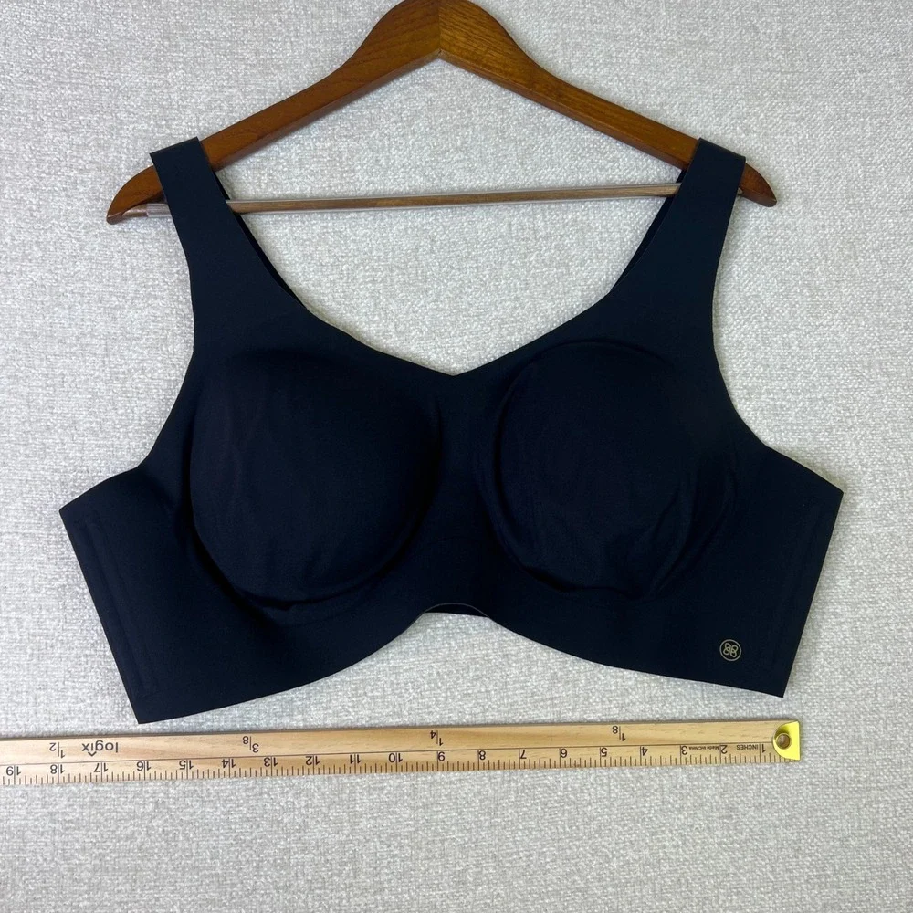 Honeylove Crossover Bra Black Wireless Seamless Bralette 3X LWBR0101